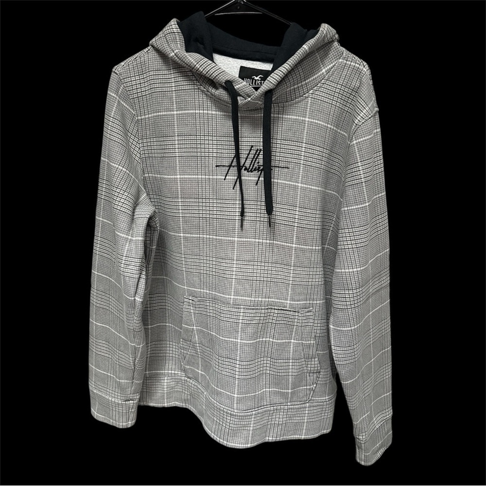 Hollister Plaid Fleece Lined Hoodie